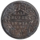 Silver Half Rupee Coin of Victoria Queen of Bombay Mint of 1876.