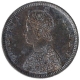 Silver Half Rupee Coin of Victoria Queen of Bombay Mint of 1876.