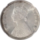 Silver Half Rupee Coin of Victoria Empress of Calcutta Mint of 1887.