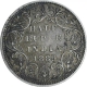 Silver Half Rupee Coin of Victoria Empress of Bombay Mint of 1889.