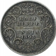 Silver Half Rupee Coin of Victoria Empress of Calcutta Mint of 1893.