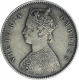 Silver Half Rupee Coin of Victoria Empress of Calcutta Mint of 1893.