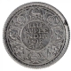 Silver Half Rupee Coin of King George V of Calcutta Mint of 1912. 