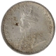 Silver Half Rupee Coin of King George V of Calcutta Mint of 1929.