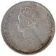 Silver One Rupee Coin of Victoria Queen of Bombay Mint of 1862.