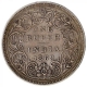 Silver One Rupee Coin of Victoria Queen of Bombay Mint of 1862.