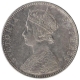 Silver One Rupee Coin of Victoria Empress of Bombay Mint of 1898.