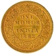 Gold One Mohur Coin of Victoria Queen of Calcutta Mint of  1882.