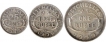 Silver Twenty Five Cents,Half Rupee & Rupee Coins of King George VI of Seychelles.