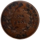 Copper One Cent Coin of Victoria Queen of Strait Settlement.