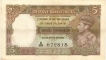 Five Rupees Bank Note Signed By J B Taylor of King George VI of 1938.