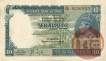 Ten Rupees Bank Note Signed By J B Taylor of King George VI of 1938.