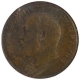 Error Copper One Quarter Anna Coin of King Edward VII.