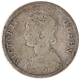 Error Silver Quarter Rupee Coin of Victoria Queen of 1862.