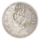 Silver Quarter Rupee Coin of King George VI of Bombay Mint of 1945.