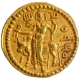 Rare Gold Dinar Coin of Vasudeva I of Kushan Dynasy of Oesho type.