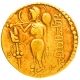 Very Rare Gold Dinar Coin of Samudragupta of Gupta Empire of Ashwamedha Type.