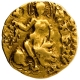 Extremely Rare Gold One Dinar Coin of Kumaragupta I of Gupta Dynasty of Lion Slayer type.