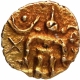 Extremely Rare Gold One Quarter  Fanam Coin of Hoysala Dynasty.