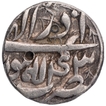 Silver Half Rupee of Akbar of Lahore Mint of Azar month.