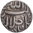 Silver One Rupee Coin of Akbar of Ahmadabad Mint of Month Tir.