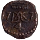 Copper Four Cash of Chirstain VII of Indo Danish Tranquebar.