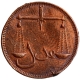 Copper Half Pice Coin of Bombay Presidency.