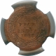 Copper Half Pice Coin of Victoria Empress of Calcutta Mint of 1885.