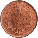 Copper One Quarter Coin of East India Company of Birmingham Mint of 1858.