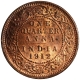 Copper One Quarter Anna Coin of King George V of Calcutta Mint of 1912.