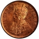 Copper One Quarter Anna Coin of King George V of Calcutta Mint of 1914.