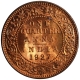 Copper One Quarter Anna Coin of King George V of Bombay Mint of 1927.