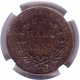 Copper Half Anna Coin of East India Company of Bombay Mint of 1835.