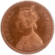 Proof  Restrike Copper Half Anna Coin of Victoria Empress of Calcutta Mint of 1891.