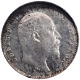 Rare Silver Two Annas Coin of King Edward VII of Calcutta Mint of 1909.