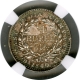 Silver One Quarter Rupee Coin of Victoria Queen of Calcutta Mint of 1840.