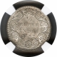 Silver Quarter Rupee Coin of Victoria Queen Calcutta Mint of 1862.