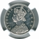 Silver Quarter Rupee Coin of Victoria Queen of Bombay Mint of 1862.