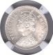 Silver Quarter Rupee Coin of Victoria Empress of Calcutta Mint of 1898.