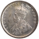 Silver Quarter Rupee Coin of King George V of Bombay Mint of 1914.