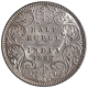 Silver Half Rupee Coin of Victoria Empress of Calcutta Mint of 1887.