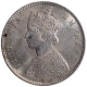 Silver Half Rupee Coin of Victoria Empress of Calcutta Mint of 1887.