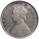 Silver Half Rupee Coin of Victoria Empress of Calcutta Mint of 1889.