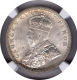 Silver Half Rupee Coin of King George V of  Bombay Mint of 1914.