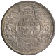 Silver Half Rupee Coin of King George V of Calcutta Mint of 1921.