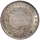 Silver One Rupee Coin of Victoria Queen of Calcutta Mint of 1840.