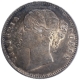 Silver One Rupee Coin of Victoria Queen of  Calcutta Mint of 1840.