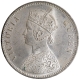 Silver One Rupee Coin of Victoria Queen of Calcutta Mint of 1862.