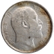 Silver One Rupee Coin of King Edward VII of Calcutta Mint of 1906.