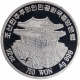 Silver Seven Hundred and Fifty Won Coin of North Korea.